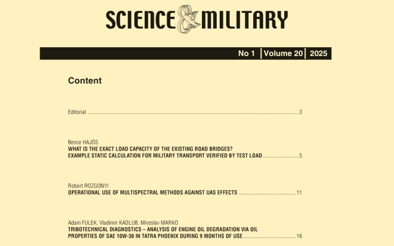 Nové číslo časopisu Science & Military 1/2025