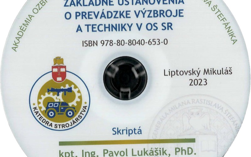 CD-ROM: Základné ustanovenia o prevádzke výzbroje a techniky v OS SR