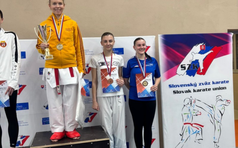 Striebro a bronz na seniorských Majstrovstvách Slovenska v karate