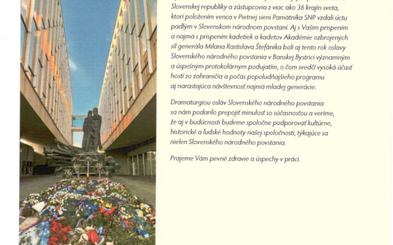 Poďakovanie kadetom !