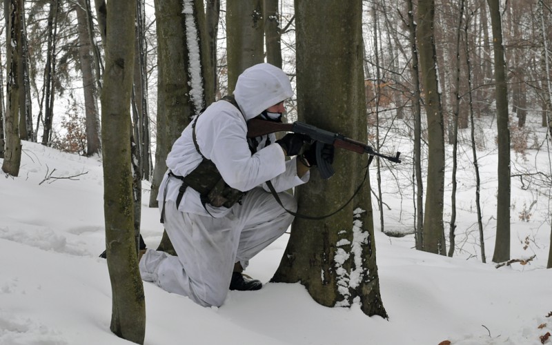 Field training of cadest at Military training area Kamenica nad Cirochou, February 15th 2022