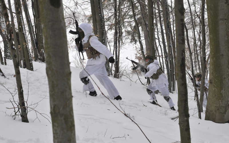 Field training of cadest at Military training area Kamenica nad Cirochou, February 15th 2022