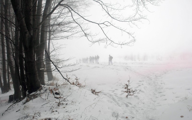 Field training of cadest at Military training area Kamenica nad Cirochou, February 15th 2022