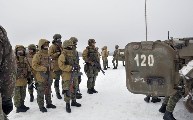 Field training of cadest at Military training area Kamenica nad Cirochou, February 15th 2022