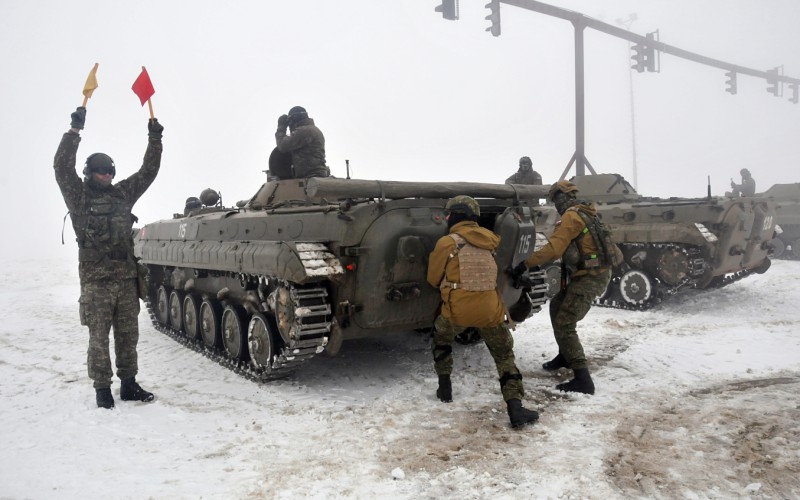 Field training of cadest at Military training area Kamenica nad Cirochou, February 15th 2022