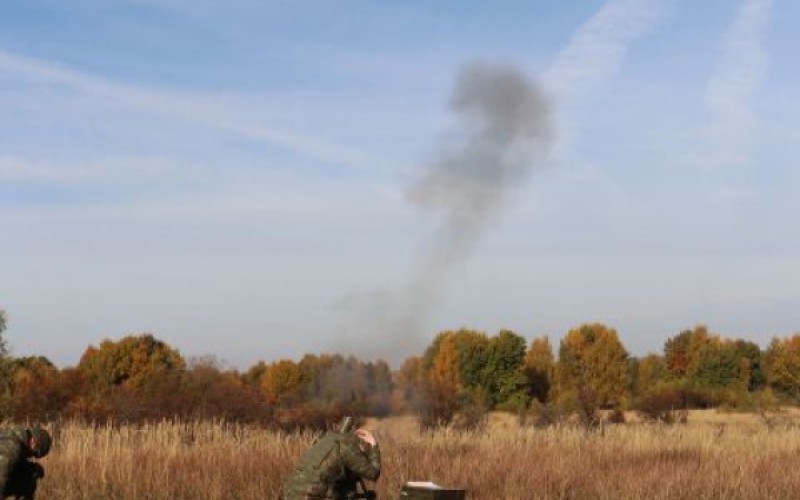 Cadets were shooting from mortars at Military training area Lest, October 26th 2021