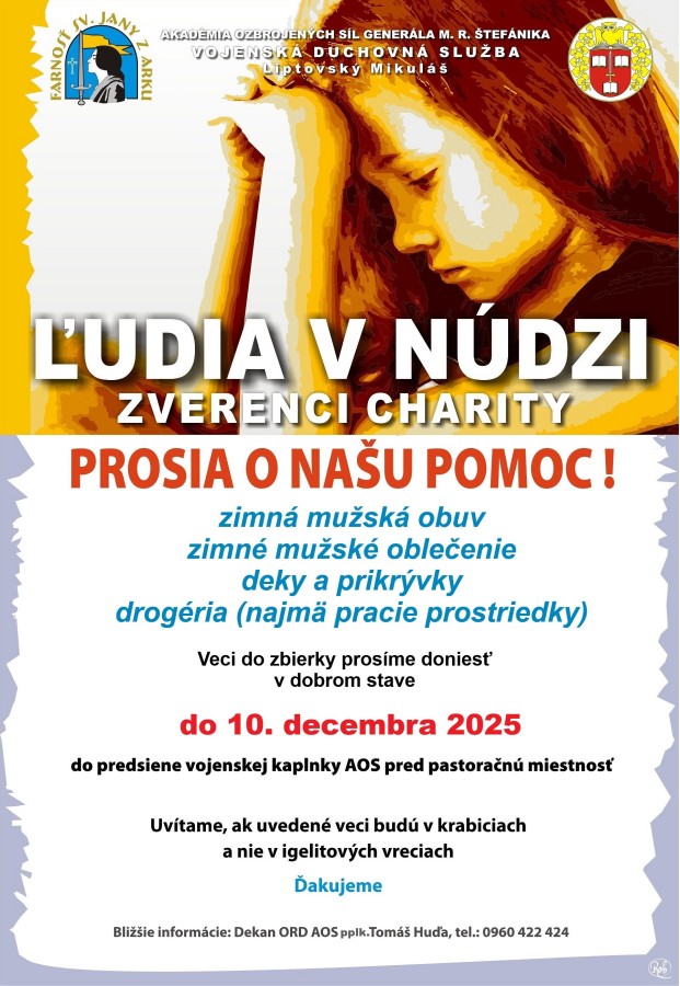 Charitatívna zbierka – pomoc núdznym