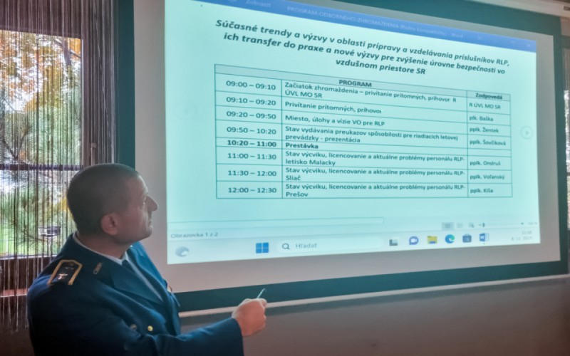 Bezpečnosť vo vzdušnom priestore SR a jej dodržiavanie aplikáciou vzdelávania a výcviku