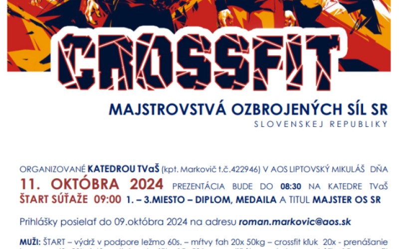 Neuveriteľné výkony na Majstrovstvách Ozbrojených síl SR v CROSSFITE!