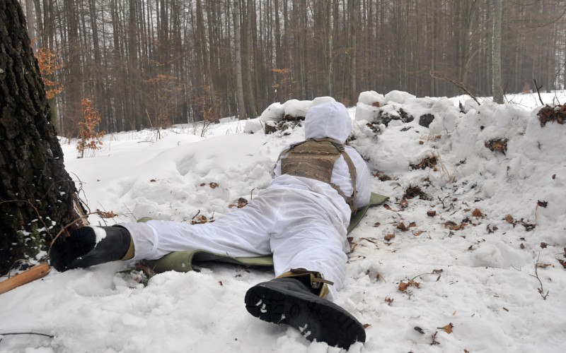 Field training of cadest at Military training area Kamenica nad Cirochou, February 15th 2022