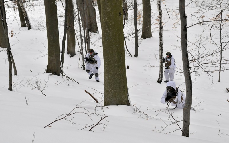 Field training of cadest at Military training area Kamenica nad Cirochou, February 15th 2022