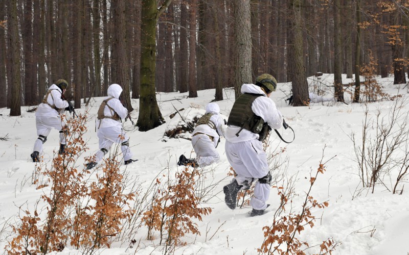 Field training of cadest at Military training area Kamenica nad Cirochou, February 15th 2022