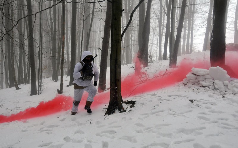 Field training of cadest at Military training area Kamenica nad Cirochou, February 15th 2022