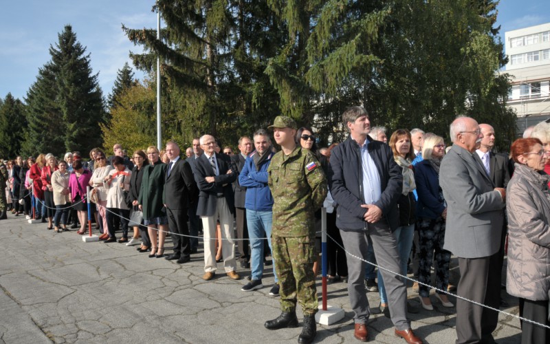 Slávnostný nástup akadémie, nástupisko - 50. výročia vzniku vojenského vysokého školstva na Liptove, 12. 10. 2023