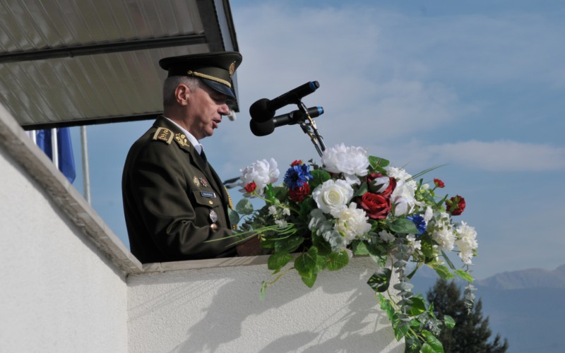 Slávnostný nástup akadémie, nástupisko - 50. výročia vzniku vojenského vysokého školstva na Liptove, 12. 10. 2023