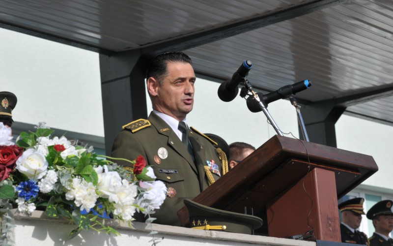 Slávnostný nástup akadémie, nástupisko - 50. výročia vzniku vojenského vysokého školstva na Liptove, 12. 10. 2023