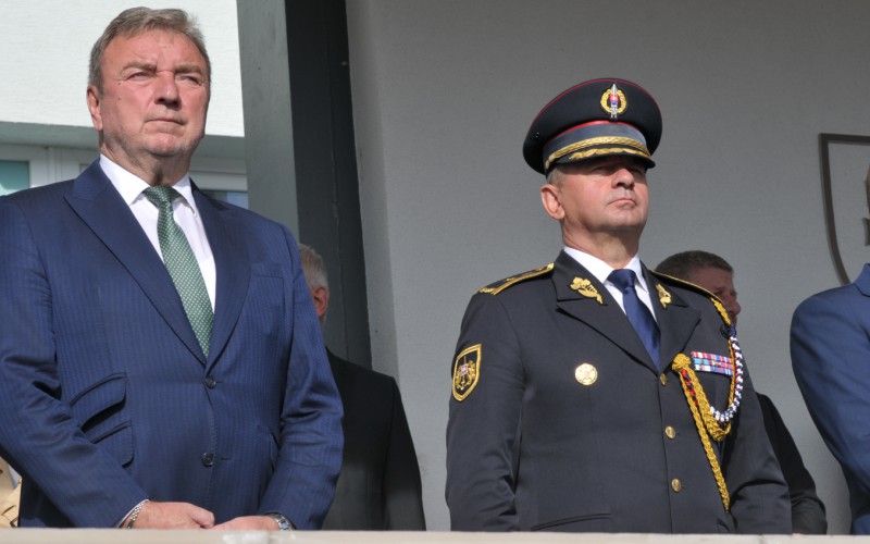 Slávnostný nástup akadémie, nástupisko - 50. výročia vzniku vojenského vysokého školstva na Liptove, 12. 10. 2023