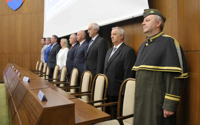 Slávnostný nástup akadémie, aula - 50. výročia vzniku vojenského vysokého školstva na Liptove, 12. 10. 2023
