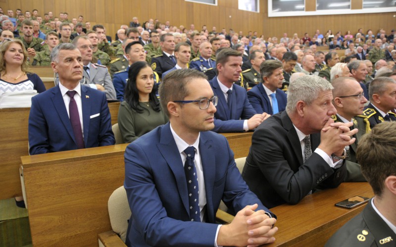 Slávnostný nástup akadémie, aula - 50. výročia vzniku vojenského vysokého školstva na Liptove, 12. 10. 2023