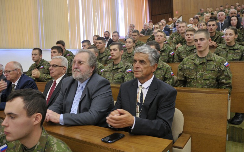 Slávnostný nástup akadémie, aula - 50. výročia vzniku vojenského vysokého školstva na Liptove, 12. 10. 2023