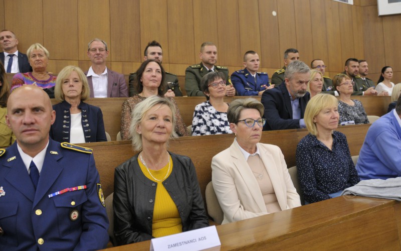 Slávnostný nástup akadémie, aula - 50. výročia vzniku vojenského vysokého školstva na Liptove, 12. 10. 2023