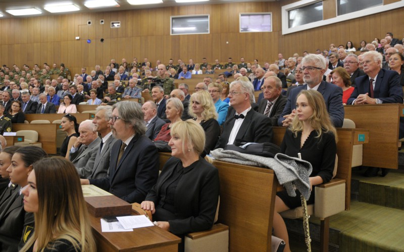 Slávnostný nástup akadémie, aula - 50. výročia vzniku vojenského vysokého školstva na Liptove, 12. 10. 2023