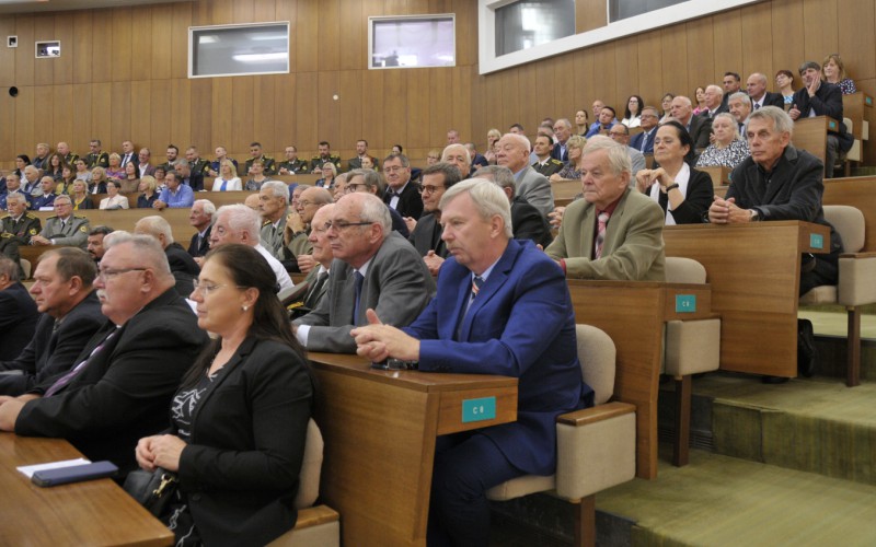 Slávnostný nástup akadémie, aula - 50. výročia vzniku vojenského vysokého školstva na Liptove, 12. 10. 2023