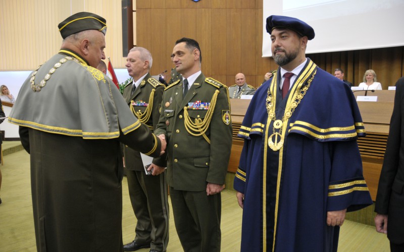 Slávnostný nástup akadémie, aula - 50. výročia vzniku vojenského vysokého školstva na Liptove, 12. 10. 2023
