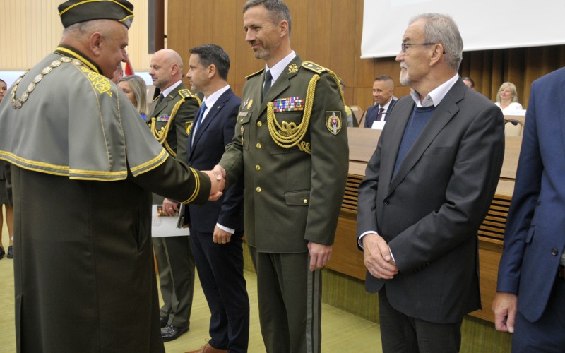 Slávnostný nástup akadémie, aula - 50. výročia vzniku vojenského vysokého školstva na Liptove, 12. 10. 2023