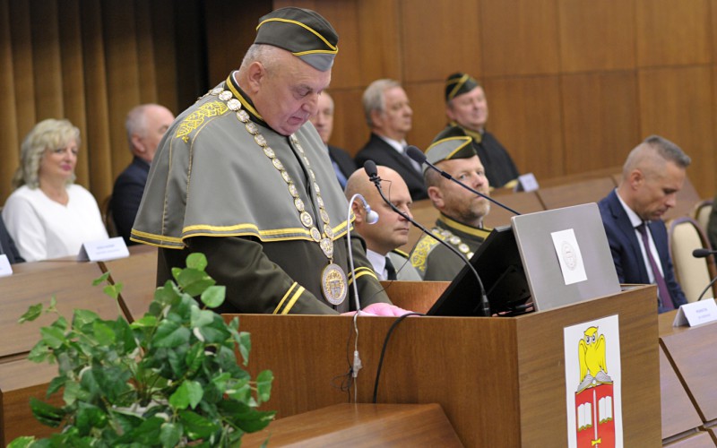 Slávnostný nástup akadémie, aula - 50. výročia vzniku vojenského vysokého školstva na Liptove, 12. 10. 2023