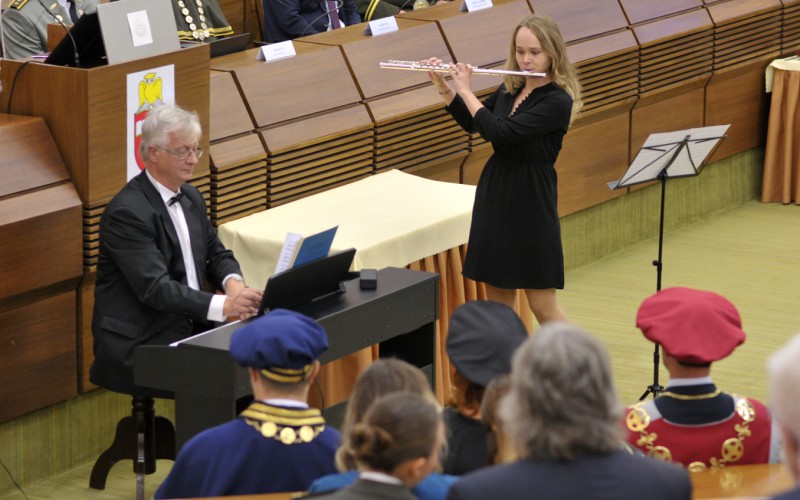 Slávnostný nástup akadémie, aula - 50. výročia vzniku vojenského vysokého školstva na Liptove, 12. 10. 2023