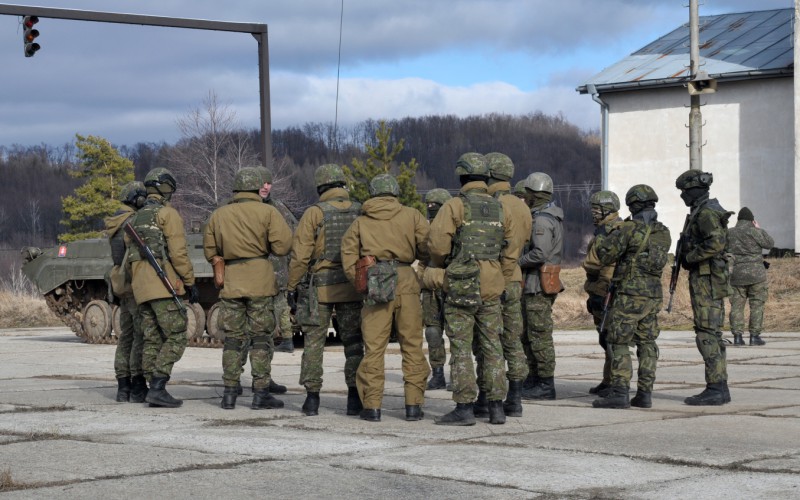 Blokový výcvik kadetov 2. ročníka vo Vojenskom výcvikovom priestore Kamenica nad Cirochou , 14. 02. 2024