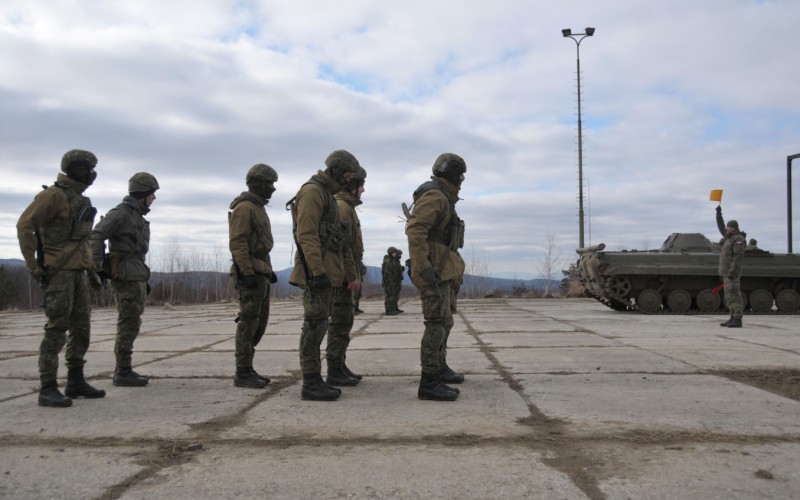 Blokový výcvik kadetov 2. ročníka vo Vojenskom výcvikovom priestore Kamenica nad Cirochou , 14. 02. 2024