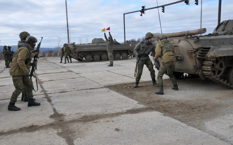 Blokový výcvik kadetov 2. ročníka vo Vojenskom výcvikovom priestore Kamenica nad Cirochou , 14. 02. 2024
