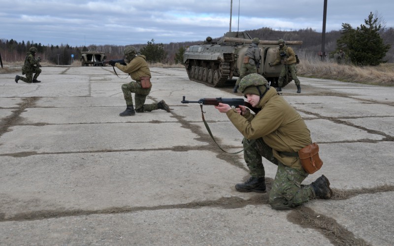 Blokový výcvik kadetov 2. ročníka vo Vojenskom výcvikovom priestore Kamenica nad Cirochou , 14. 02. 2024