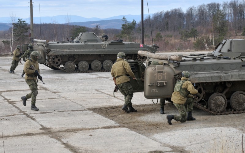 Blokový výcvik kadetov 2. ročníka vo Vojenskom výcvikovom priestore Kamenica nad Cirochou , 14. 02. 2024