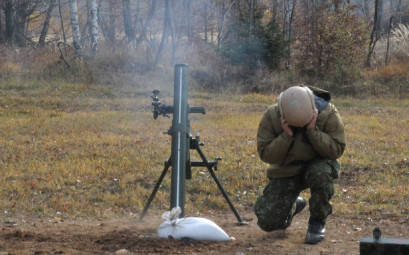 Výcvik kadetov  - Ostré streľby z mínometov vo VVP Kamenica nad Cirochou, 12. 11. 2024