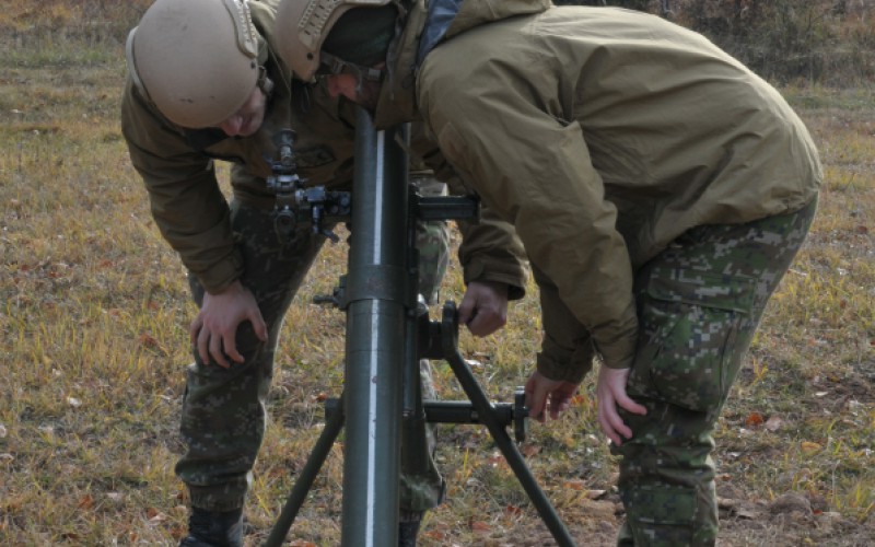 Výcvik kadetov  - Ostré streľby z mínometov vo VVP Kamenica nad Cirochou, 12. 11. 2024
