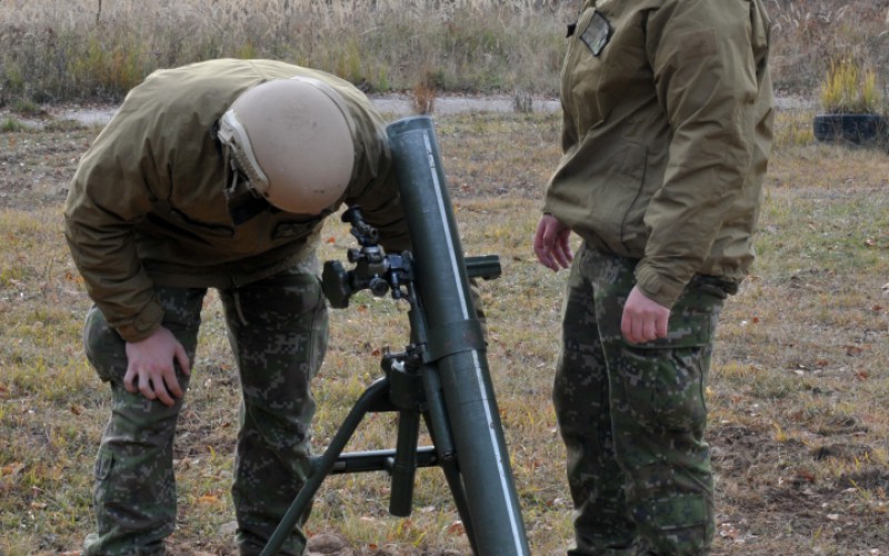 Výcvik kadetov  - Ostré streľby z mínometov vo VVP Kamenica nad Cirochou, 12. 11. 2024