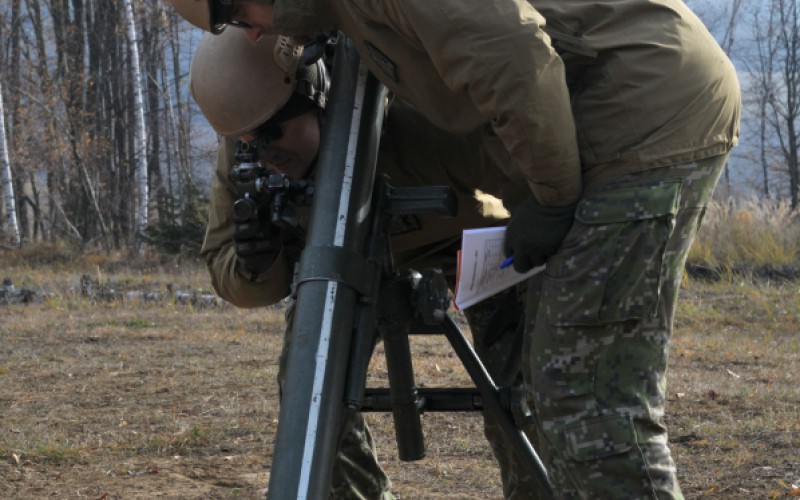 Výcvik kadetov  - Ostré streľby z mínometov vo VVP Kamenica nad Cirochou, 12. 11. 2024