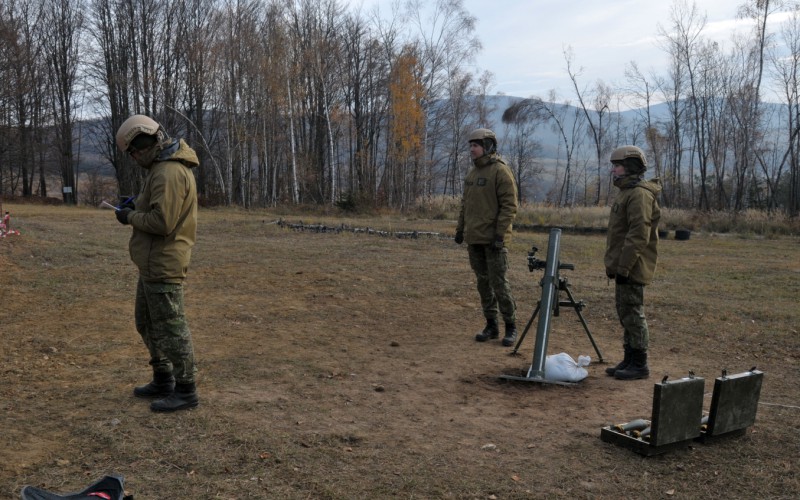 Výcvik kadetov  - Ostré streľby z mínometov vo VVP Kamenica nad Cirochou, 12. 11. 2024