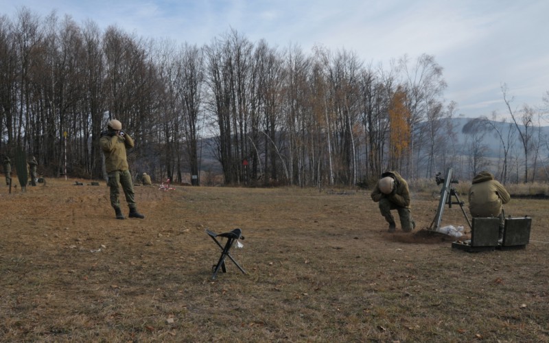 Výcvik kadetov  - Ostré streľby z mínometov vo VVP Kamenica nad Cirochou, 12. 11. 2024