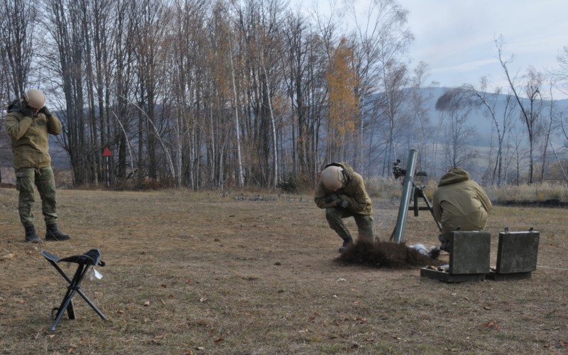 Výcvik kadetov  - Ostré streľby z mínometov vo VVP Kamenica nad Cirochou, 12. 11. 2024