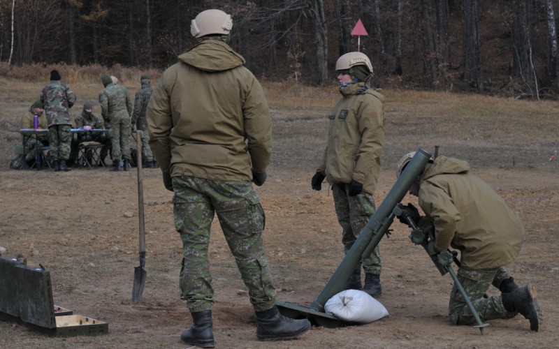Výcvik kadetov  - Ostré streľby z mínometov vo VVP Kamenica nad Cirochou, 12. 11. 2024