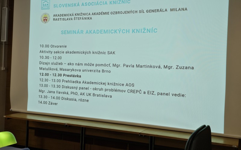 Seminár Akademických knižníc, 13. 11. 2024