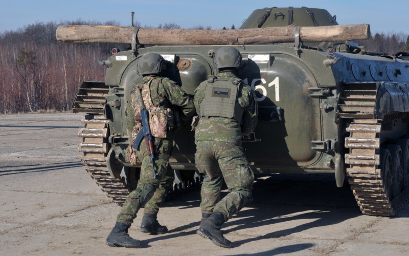 Blokový výcvik kadetov 2. ročníka vo Vojenskom výcvikovom priestore Kamenica nad Cirochou , 12. 02. 2025