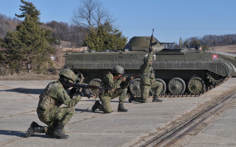 Blokový výcvik kadetov 2. ročníka vo Vojenskom výcvikovom priestore Kamenica nad Cirochou , 12. 02. 2025