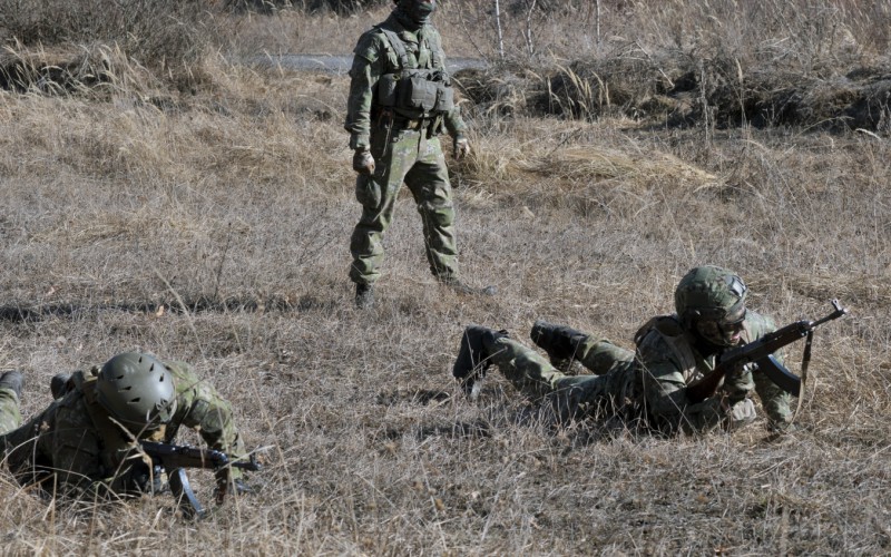 Blokový výcvik kadetov 2. ročníka vo Vojenskom výcvikovom priestore Kamenica nad Cirochou , 12. 02. 2025