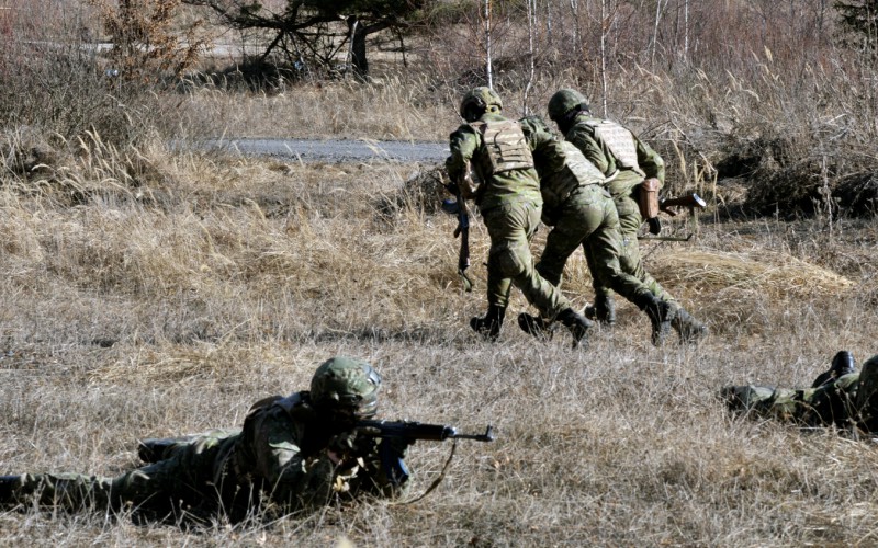 Blokový výcvik kadetov 2. ročníka vo Vojenskom výcvikovom priestore Kamenica nad Cirochou , 12. 02. 2025