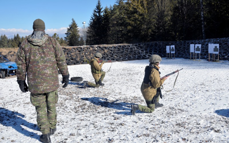 Blokový výcvik kadetov 1. ročníka - strelnica Lazisko, 17. 02. 2025